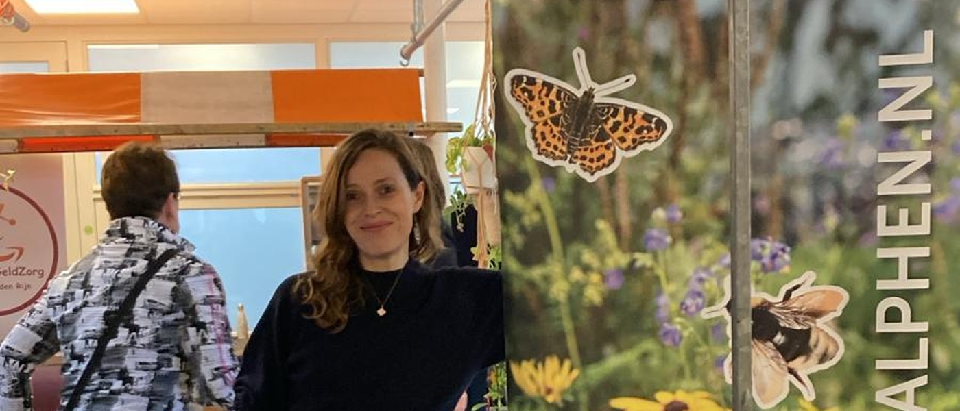 Lynn Vanheule bij een duurzaamheidsproject